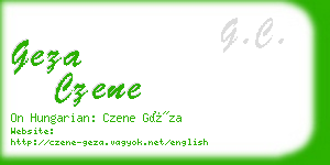 geza czene business card